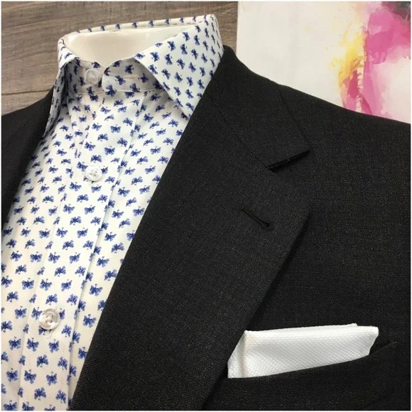 VINTAGE CANALI Mens Wool BlazerSport Coat Casual Jacket Size 42R Classic Suit